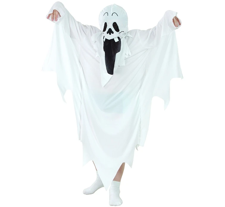 Ghost role-play set for kids (robe, hood), size 120/130 cm