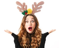 Antler headband, gold