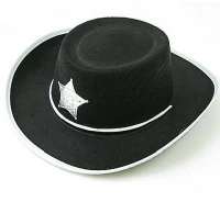 Cowboy hat with Star, black, size S