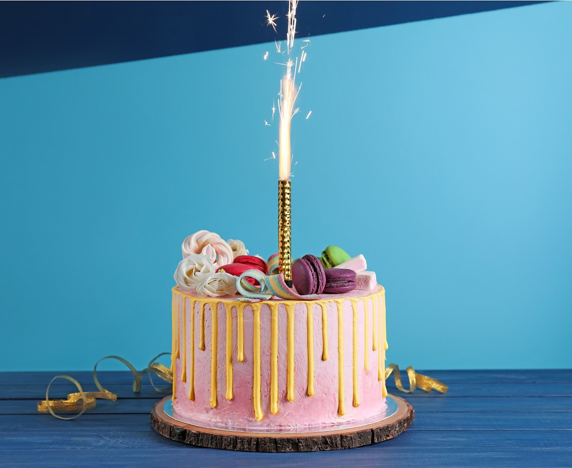 Fountains party 12 cm / 1 pc, Holographic Gold