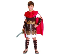Gladiator role-play set for kids (tunic with armor, cape, hand and leg covers), size 120/130 cm