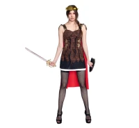 Strój dla dorosłych "Gladiatorka" (sukienka z peleryną), roz. 38 KK
