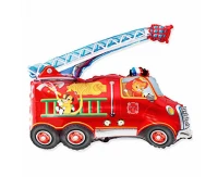 Foil balloon 14" FX - Fire truck,  unpacked (flat)