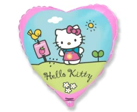 Foil balloon 18" FX - Hello Kitty in the garden,  unpacked (flat) EOL