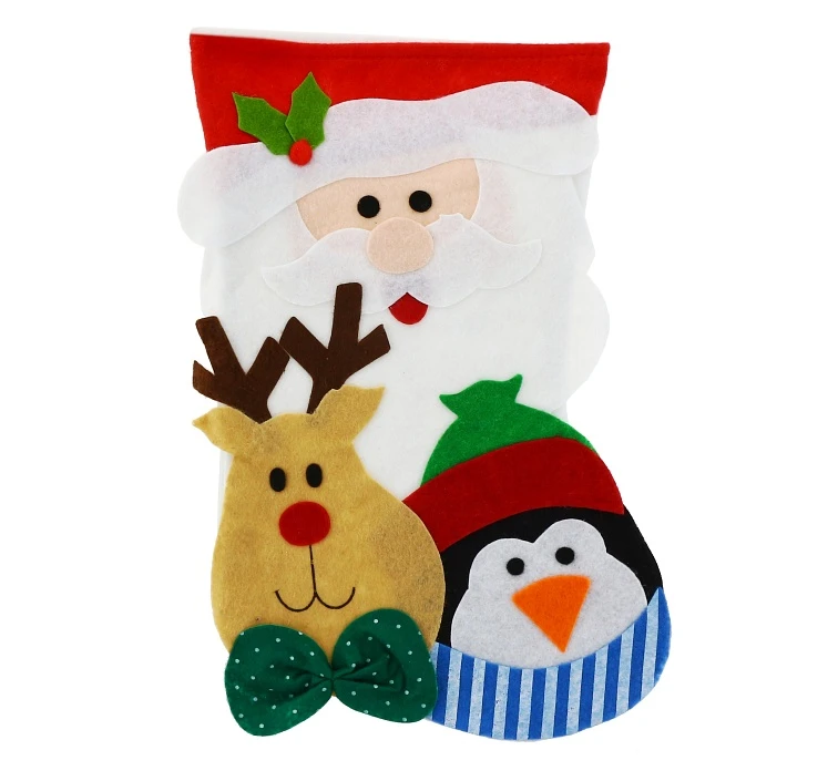 Xmas stocking "Santa and reindeer"