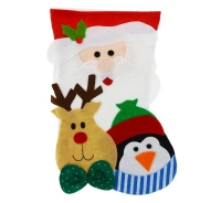 Xmas stocking "Santa and reindeer"