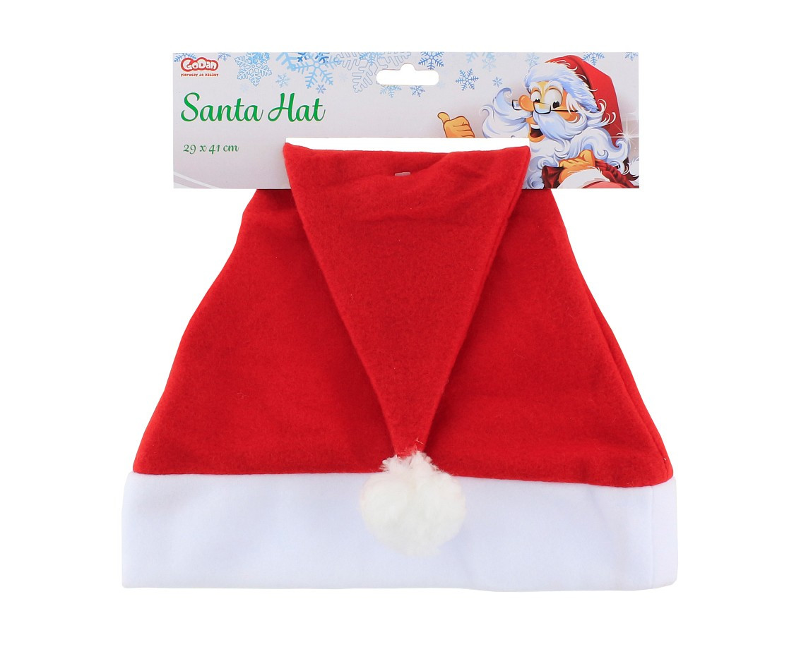 Santa hat, fleece, 29x41 cm