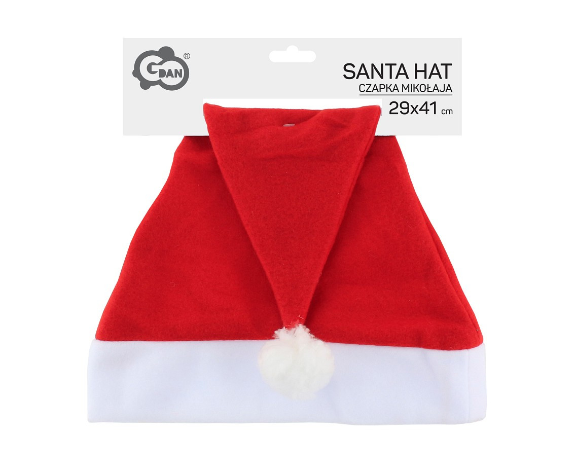 Santa hat, fleece, 29x41 cm