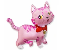 Foil balloon 14" FX - Pink kitten,  unpacked (flat)