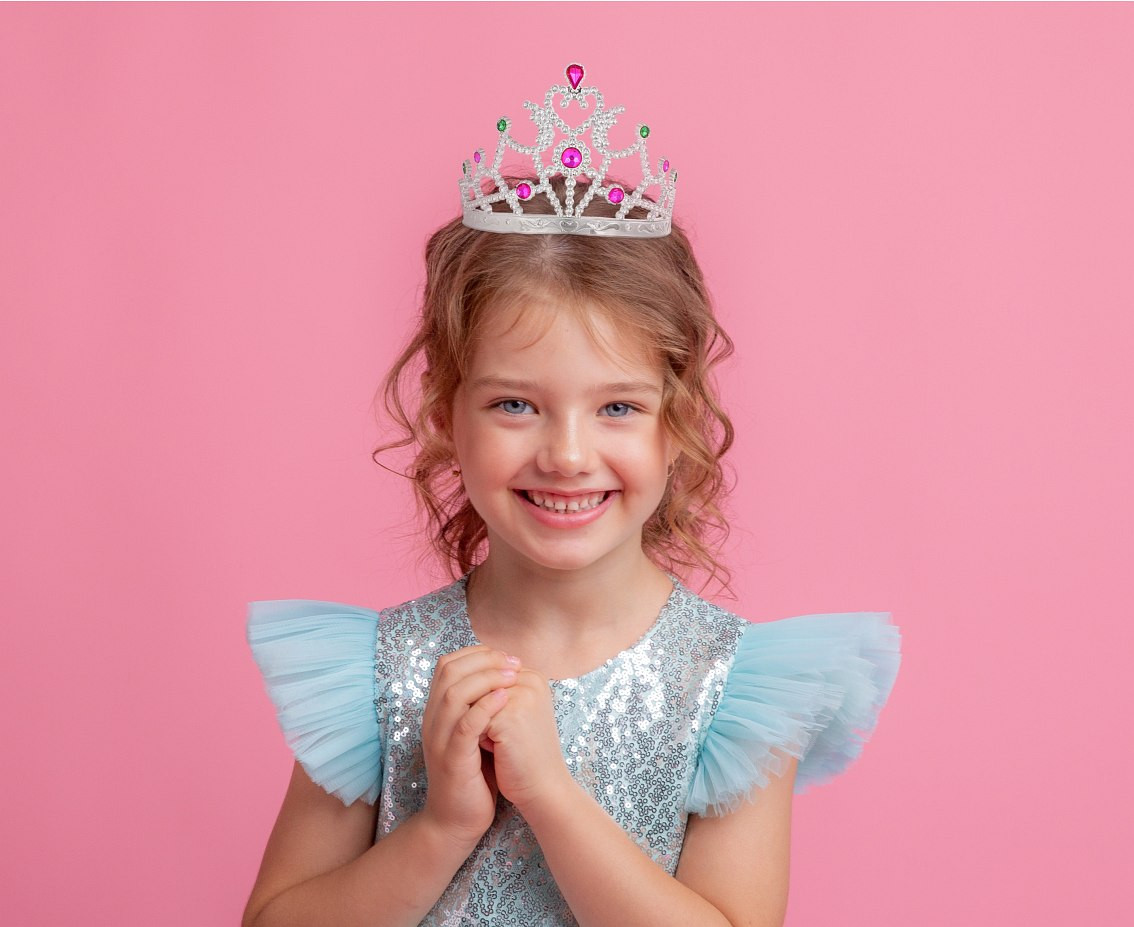 Diadem księżniczki, kolorowe kamyki