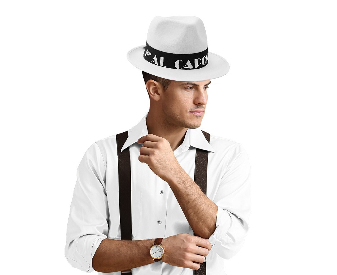 Kapelusz "Al Capone", biały