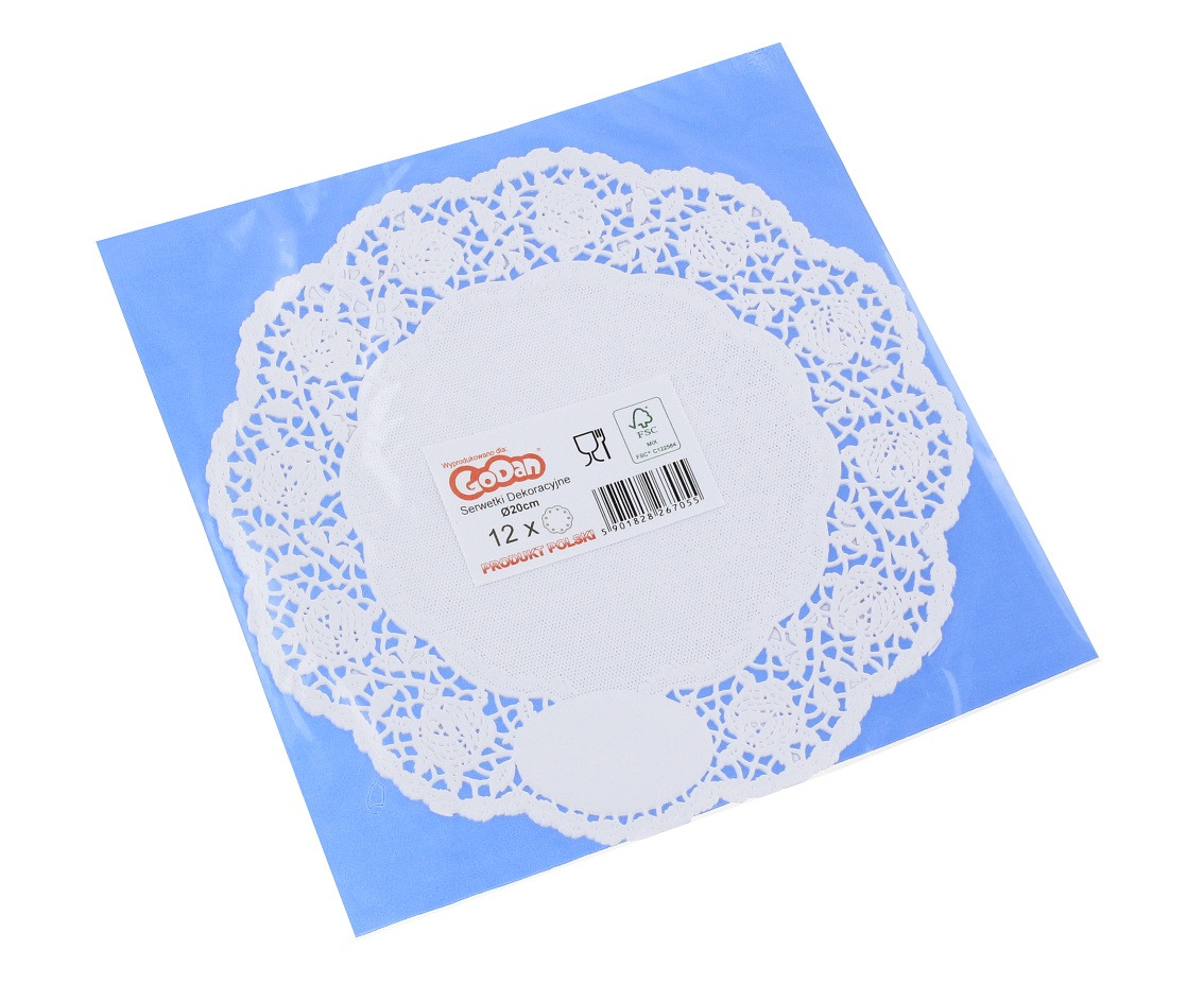 Decorative napkin Wed. 20 cm / 12 pcs