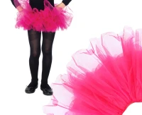 Organza tutu, costume for children, neon pink, one size EOL