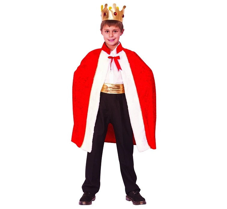 King`s role-play set for kids (cape, crown), size 110/120 cm