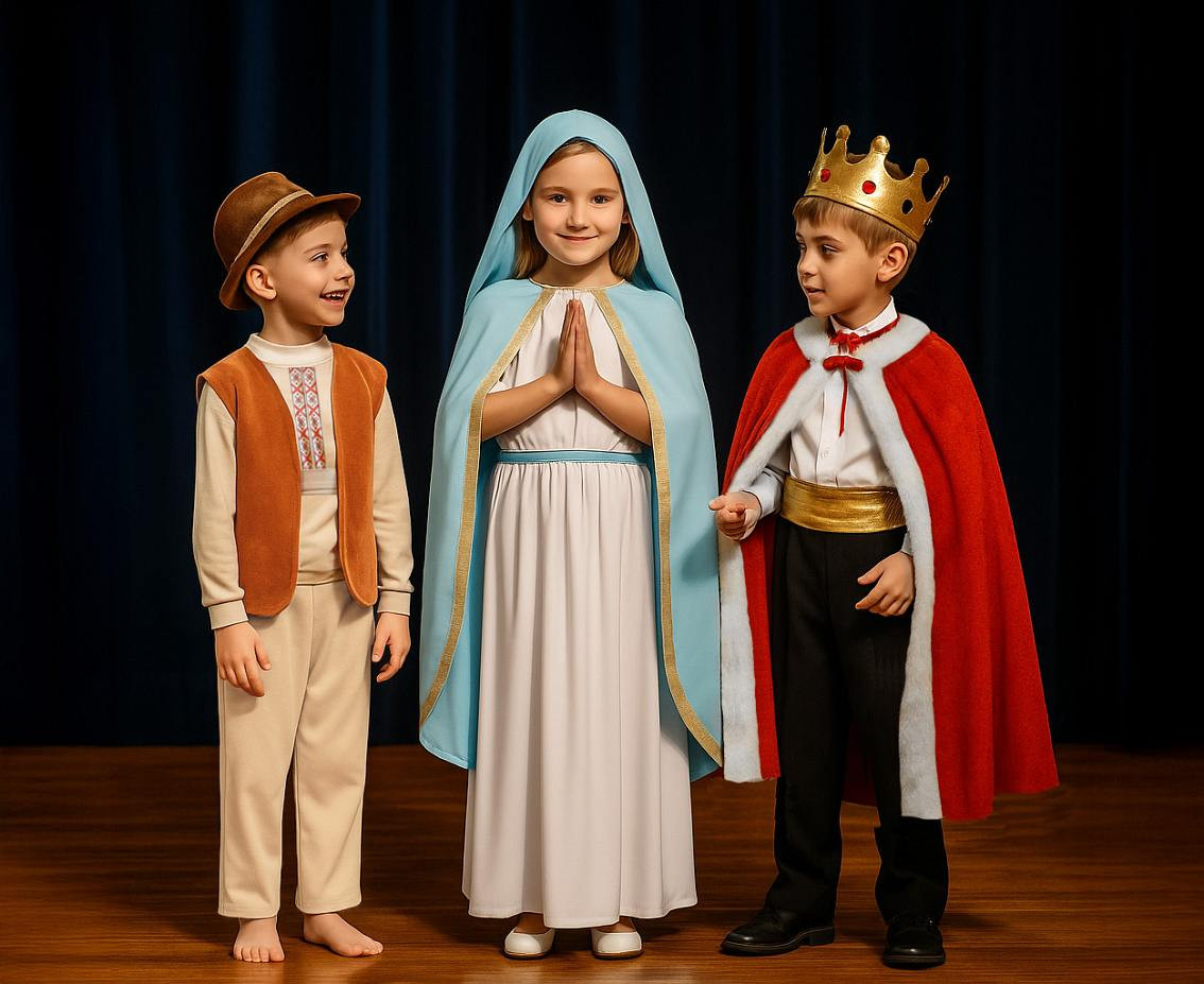 King`s role-play set for kids (cape, crown), size 110/120 cm