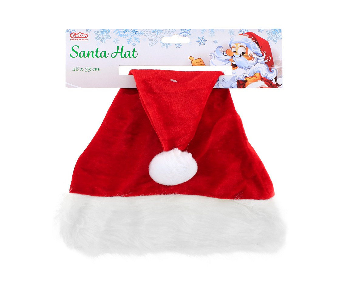 Santa hat, size S, 26x35 cm, velvet