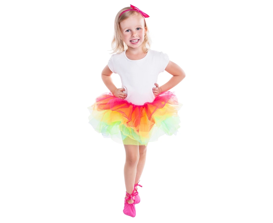 "Rainbow Ballerina" Set (headband, shoes, skirt)