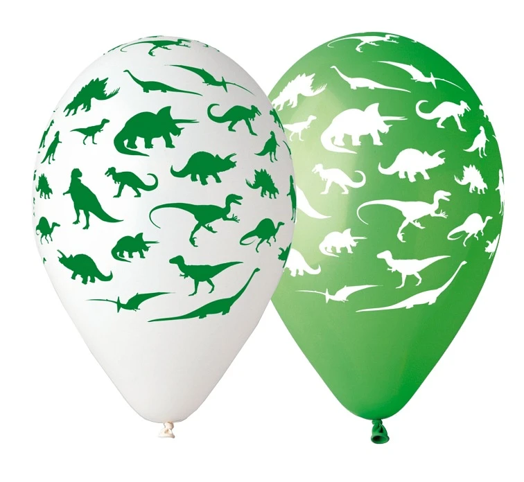 Balony Gemar 12", pastel premium "dinozaury", 5szt.