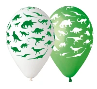 Balony Gemar 12", pastel premium "dinozaury", 5szt.
