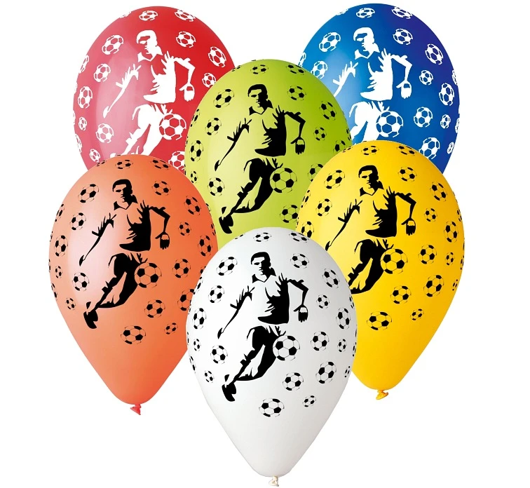 Balloons Gemar 12", pastel premium football, 5pcs
