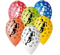 Balloons Gemar 12", pastel premium football, 5pcs