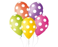 Balloons Gemar 12", pastel premium dots, 5pcs