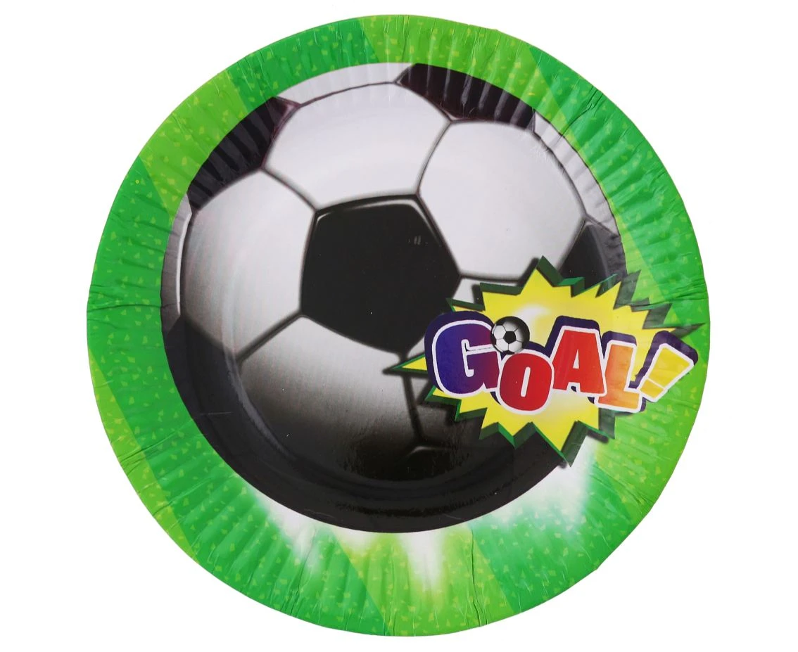 Paper plate "Goal",18 cm 6 pcs EOL