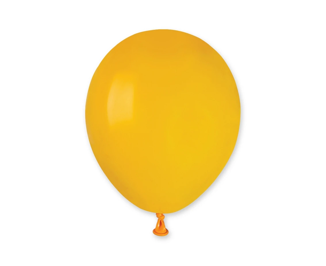 Balloons Gemar 5", pastel mango yellow, 100pcs