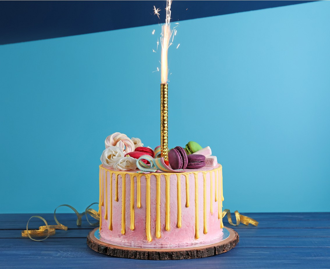 Fountains party 18 cm / 4 pcs., holographic mix of colors