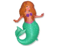 Foil balloon 24" FX - Pretty Mermaid,  unpacked (flat) EOL