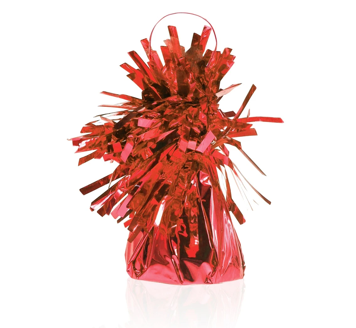 Foil weight for helium balloons, red, 160 g / 1 pc