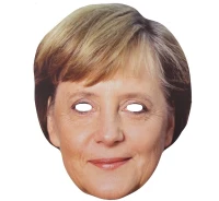 Paper mask Angela Merkel