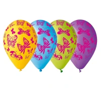 Balony Gemar 12", pastel premium "motyle", 5szt.