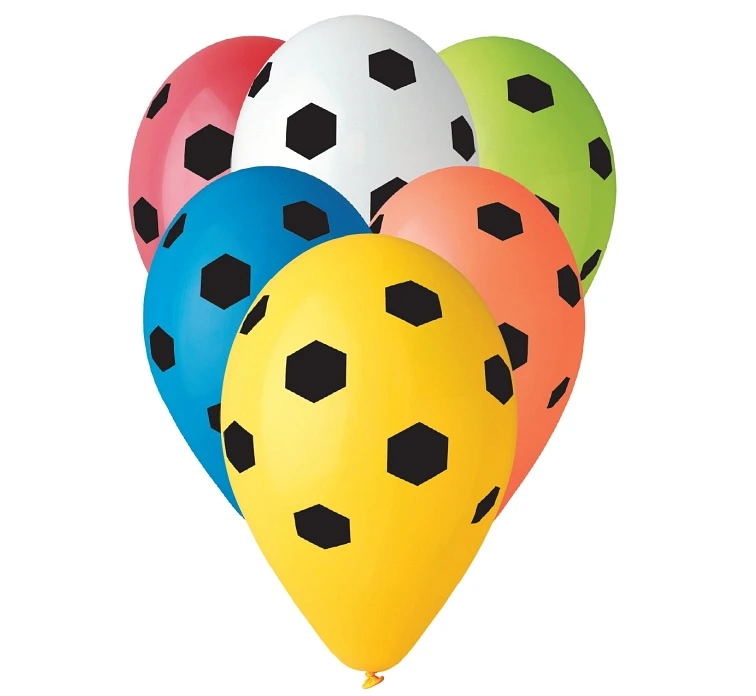 Balony Gemar 12", pastel premium piłka nożna, 5szt.