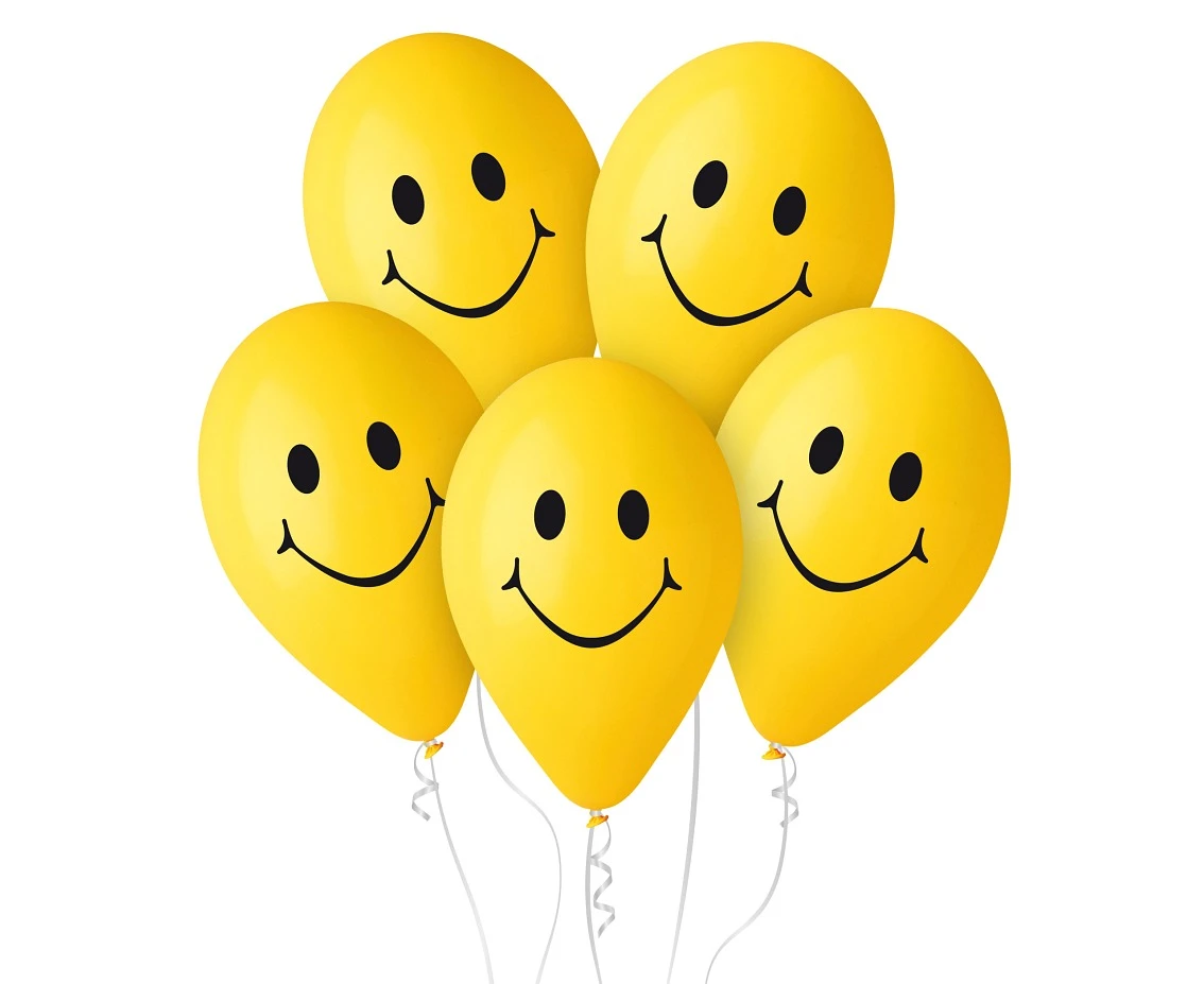 Balloons Gemar 12", pastel premium "smilies", 5pcs