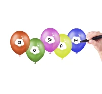 Balloons Gemar 12", pastel premium "your inscription", 5pcs EOL