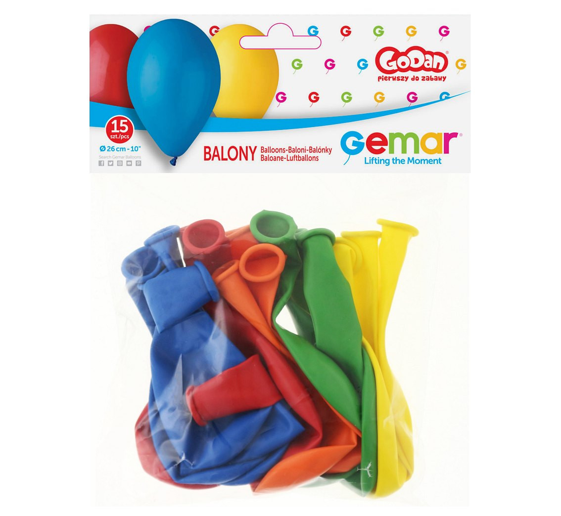 Balloons Gemar 10", premium pastel, 15pcs