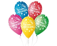 Balony Gemar 12", pastel premium w dniu urodzin, 5szt.