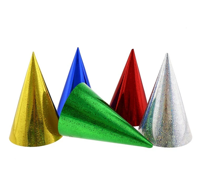 Holographic party hats / 144 pcs