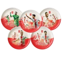 Plates "Polish Football Association - National Team", 18 cm / 6 pcs EOL