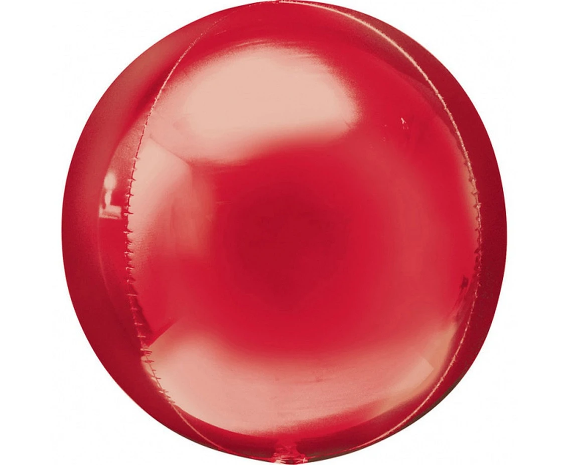Foil balloon 15 inches ORBZ - ball red / 1 pc. EOL