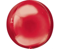 Foil balloon 15 inches ORBZ - ball red / 1 pc. EOL