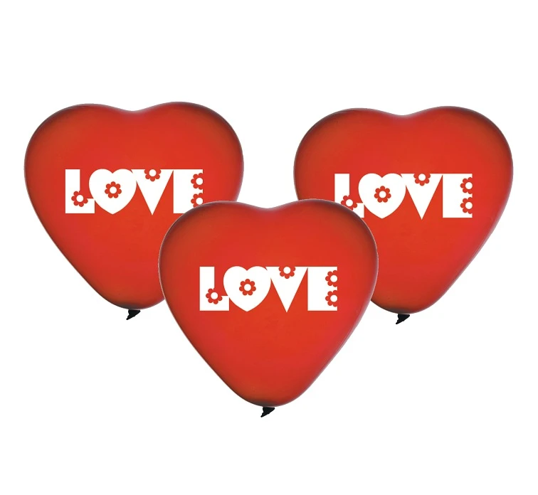 Balony Gemar, premium love serca, 5szt.
