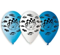 Balloons Gemar 12", pastel premium cars, 5pcs