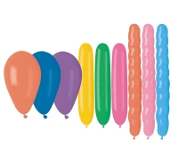 Balloons Gemar 5", pastel premium various shapes, 15pcs
