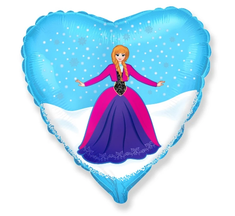 Foil balloon 18" FX - Snow Land - Princess,  unpacked (flat)