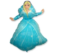 Foil balloon 24" FX - Snow Land - Princess (blonde),  unpacked (flat)