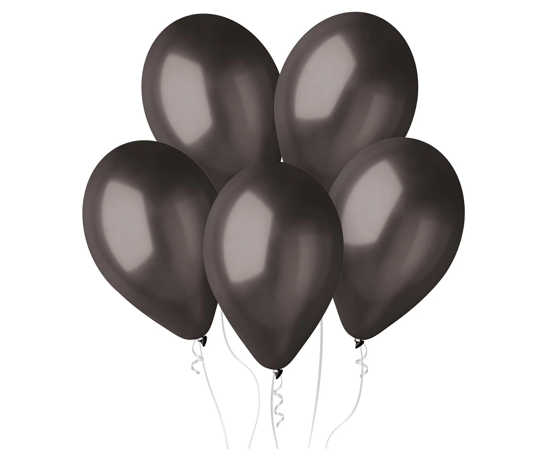 Balloons Gemar 12", metallic black, 100pcs