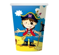 Paper cups "Pirate", 270 ml / 6 pcs EOL