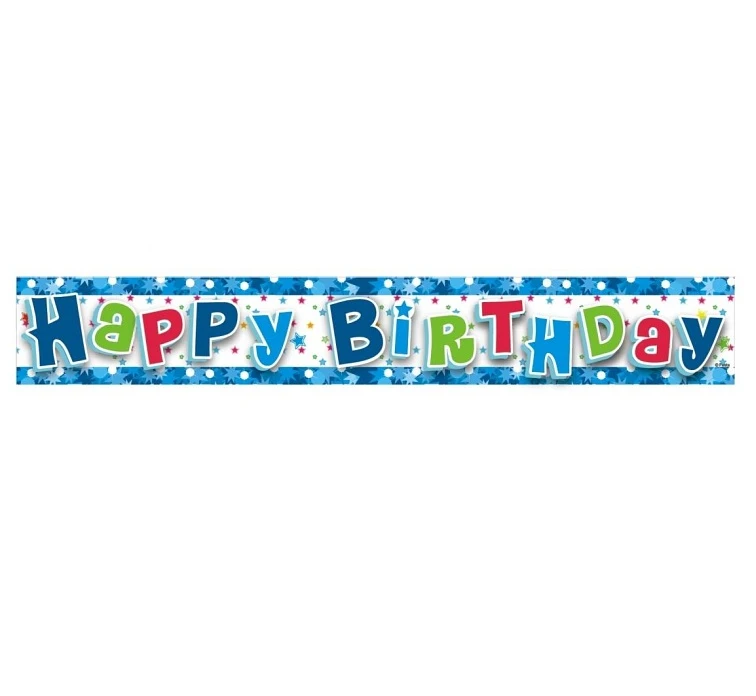 Banner "Happy Birthday - blue"; 1.8 m EOL